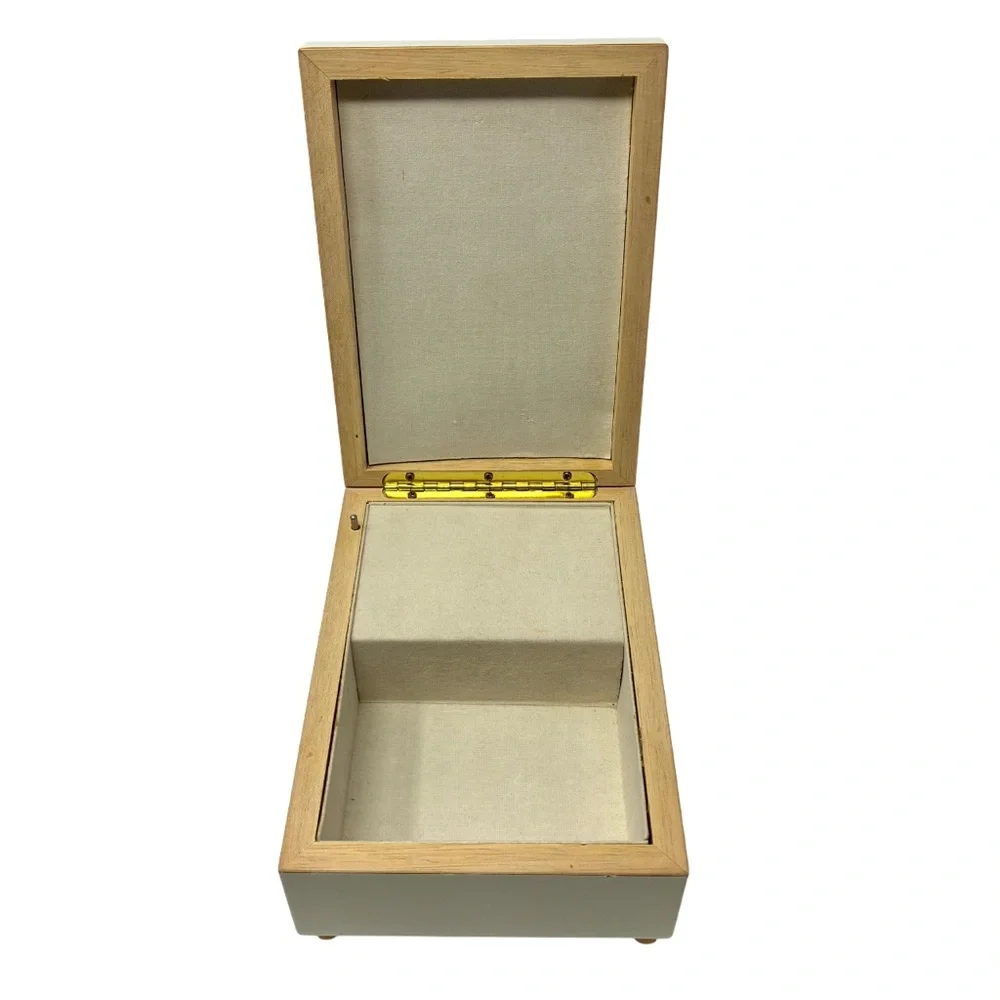 Vintage “My First Holy Communion” Wooden Musical Jewelry Box Religious Gift